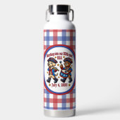 4 juli Verenigde Staten 250ste Jubileum Semiquince Waterfles (Voorkant)