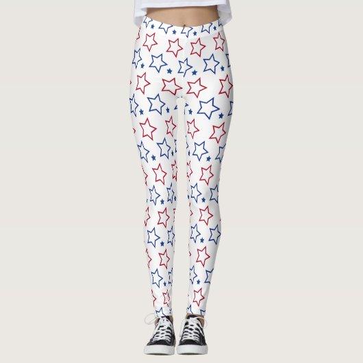 4 juli Verenigde Staten Onafhankelijkheidsdag Blau Leggings (Voorkant)