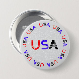 4 juli Verenigde Staten Ronde Button 7,6 Cm