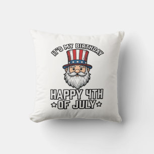 4 juli Verjaardag Gnome Patriottisch Shirt Ontwerp Kussen