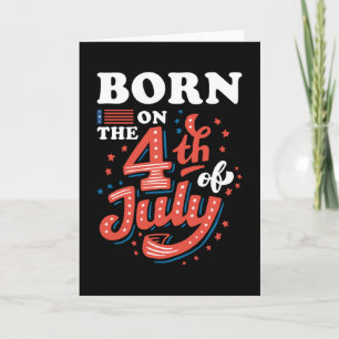 4 juli Verjaardag Kaart