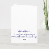 4 juli verjaardag van Sharon Kaart (Achterkant)