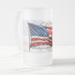 4 juli – Vier het met de Amerikaanse vlag Matglas Bierpul