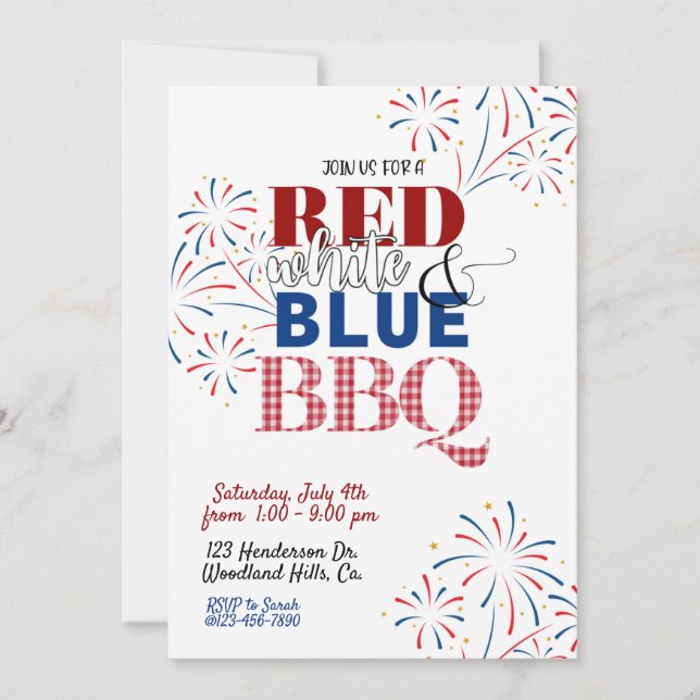 4 JULI, VIERDE JULI,BBQ (Voorkant)