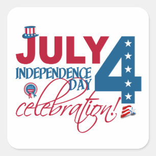4 JULI Viering stickers