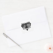 4 juli vierkante sticker (Envelop)