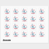 4 juli vierkante sticker (Vel)