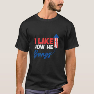 4 juli vind ik het leuk hoe hij vuurwerk grappig c t-shirt
