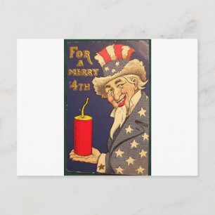 4 juli Vintage Briefkaart