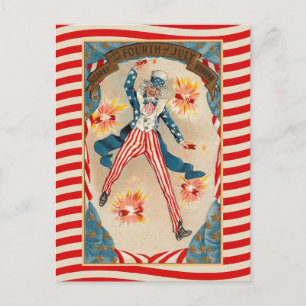 4 juli: Vintage Uncle Sam Briefkaart