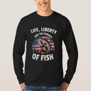 4 juli Vist de Amerikaanse vlag jacht op vis T-shirt