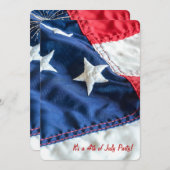 4 juli vlag kaart (Voorkant / Achterkant)