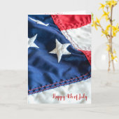 4 juli vlag macro kaart (Gele Bloem)