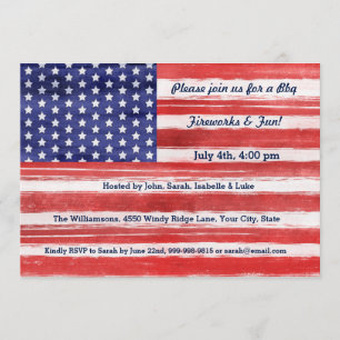 4 Juli Vlag Patriottische Kunst Sterren & Strepen Kaart