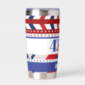 4 juli Vlag van Amerika Artsy Custom Geïsoleerde Drinkbeker (Voorkant)
