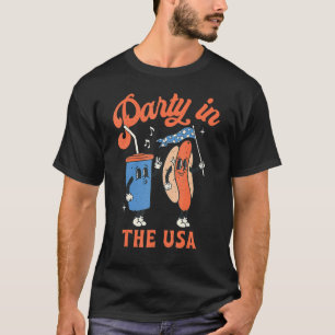 4 juli voor de hotdog party in de VS T-shirt