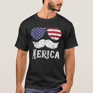 4 juli voor kinderen Mannen MERICA America Flag Mu T-shirt