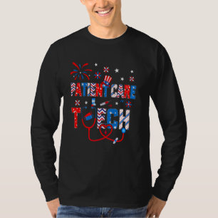 4 juli voor vrouwen stethoscoop patiëntenzorg etc t-shirt