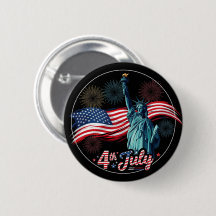 4 juli Vrijheid Button