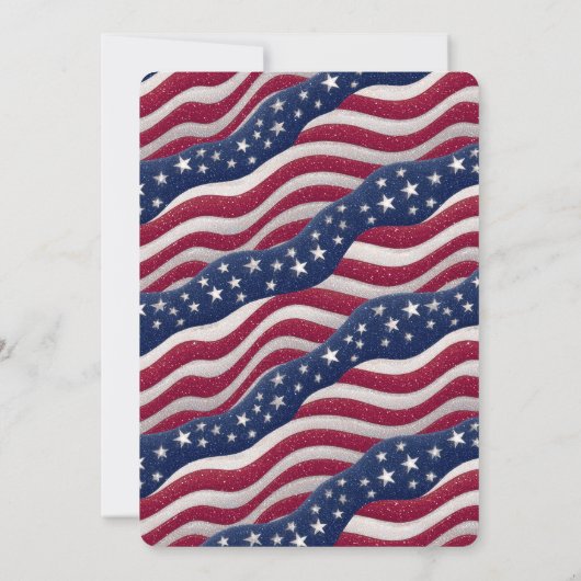 4 juli Vrijheidsbeeld en Amerikaanse vlag kunst Kaart (Achterkant)