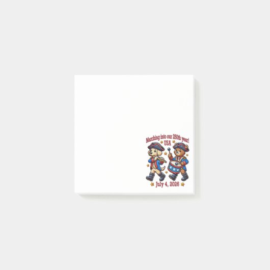4 juli VS 250e verjaardag Semiquincentennial Post-it® Notes (Voorkant)