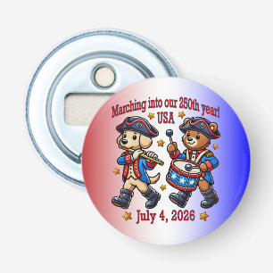 4 juli VS 250ste verjaardag Semiquincentennial Button Flesopener