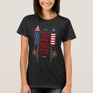 4 juli Vuurwerk Drinken Feest Familie Vuurwerk D T-shirt