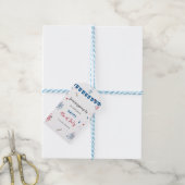 4 juli Vuurwerk Happy Fourth Independence Cadeaulabel (Met Touw)