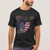 4 juli Vuurwerk Hart Motorcycle T-shirt (Voorkant)