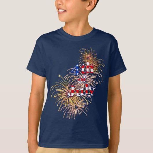 4 juli vuurwerk Kinder T-Shirt (Voorkant)