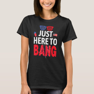 4 juli Vuurwerk Patriottische Amerikaanse vlag T-shirt