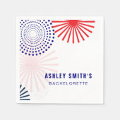 4 juli Vuurwerk servetten voor Vierde van Juli Par (Voorkant)