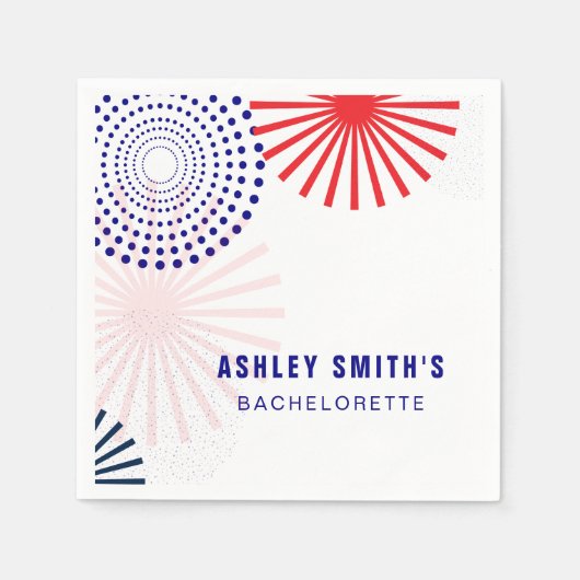 4 juli Vuurwerk servetten voor Vierde van Juli Par (Voorkant)