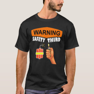 4 juli waarschuwt het patriottische vuurwerk voor t-shirt