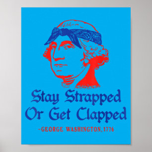 4 juli Washington blijf gewapend of krijg Poster