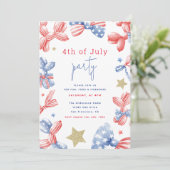 4 juli Waterverf Schattige Ballonfeest Kaart (Staand voorkant)