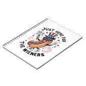 4 juli Wieners USA Amerikaanse vlag Patriottisch Notitieboek (Linkerzijde)