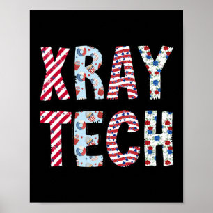 4 juli X-ray Tech Independence Day Amerikaanse F Poster