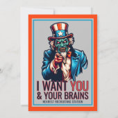 4 juli zombie oom Sam uitnodiging (Achterkant)