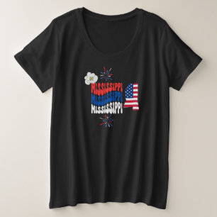 4 juli/zomer/Mississippi zomer Grote Maat T-shirt