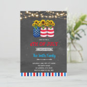 4 juli zonnebloem BBQ uitnodiging (Staand voorkant)