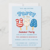 4 juli zwembad en ijsfeest uitnodiging (Voorkant)
