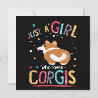 4 Just A Girl Who Loves Corgi Kaart