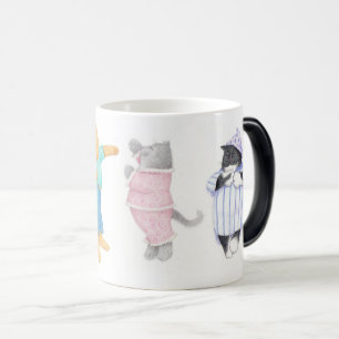 4 KATTEN IN PYJAMA'S Magische Gedaanteverwisselend Mok