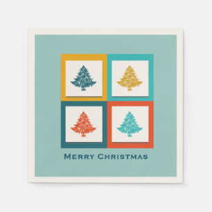 4 kerstbomen Retrodesign Servet