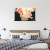 4 kleine monsters - door de stad lopen canvas afdruk (Insitu (Slaapkamer))