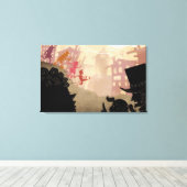 4 kleine monsters - door de stad lopen canvas afdruk (Insitu (Houten vloer))