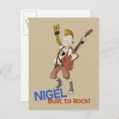 4 Kleine Monsters - Nigel Briefkaart (Voorkant / Achterkant)