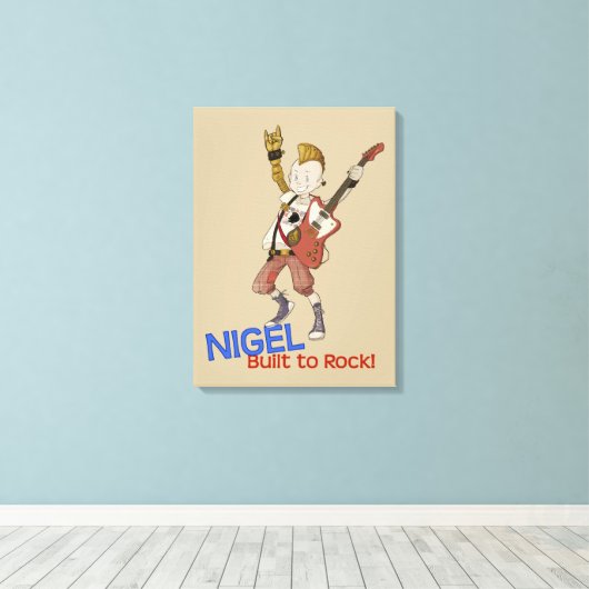 4 Kleine Monsters - Nigel Canvas Afdruk (Insitu (Houten vloer))