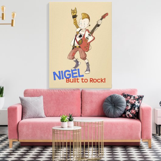 4 Kleine Monsters - Nigel Canvas Afdruk (Insitu (Woonkamer))